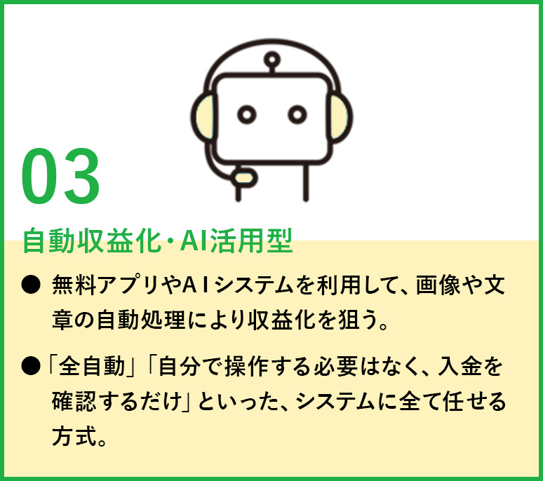 自動収益化・AI活用型